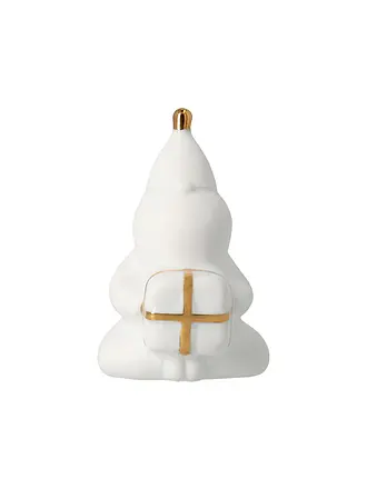 RAEDER | Figura navideña de porcelana Papá Noel Empaquetando regalos |